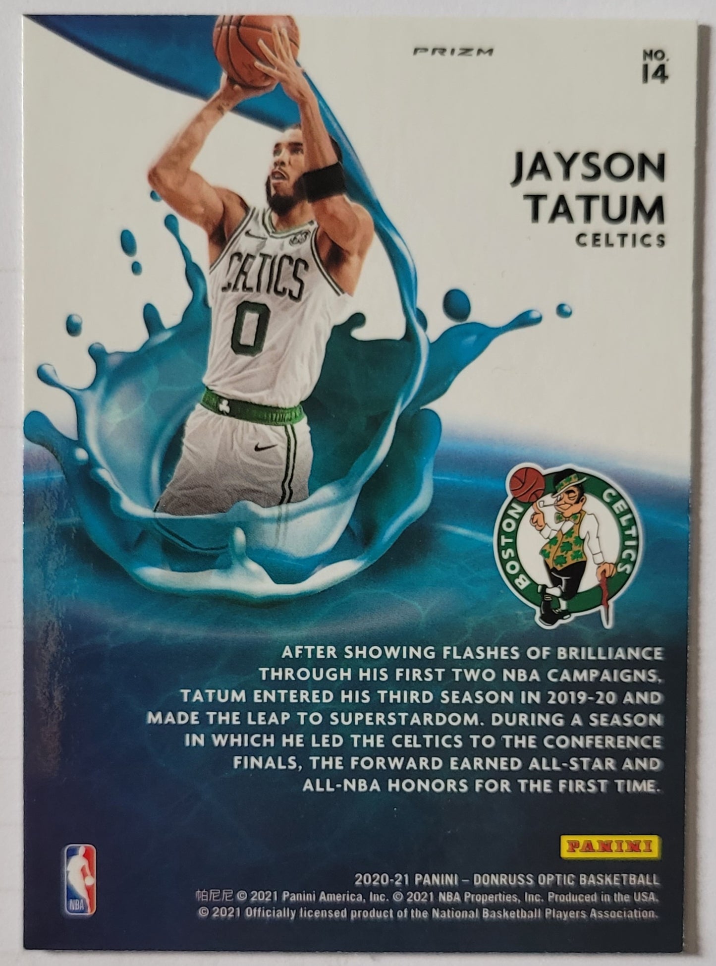 Jayson Tatum - 2020-21 Donruss Optic Splash Holo #14