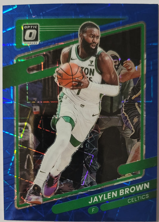 Jaylen Brown - 2021-22 Donruss Optic Blue Velocity #19