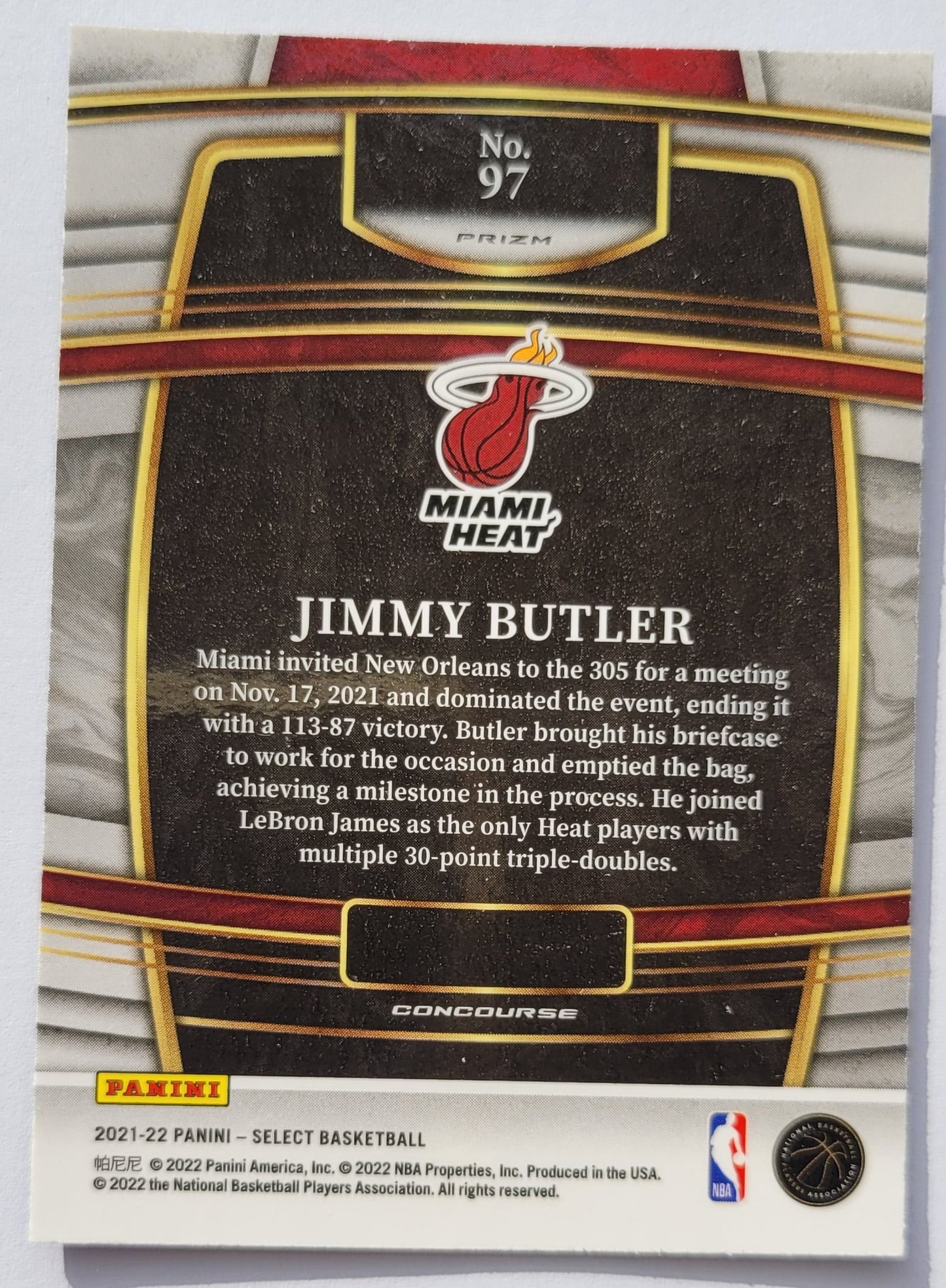 Jimmy Butler - 2021-22 Select Prizms Blue Shimmer #97