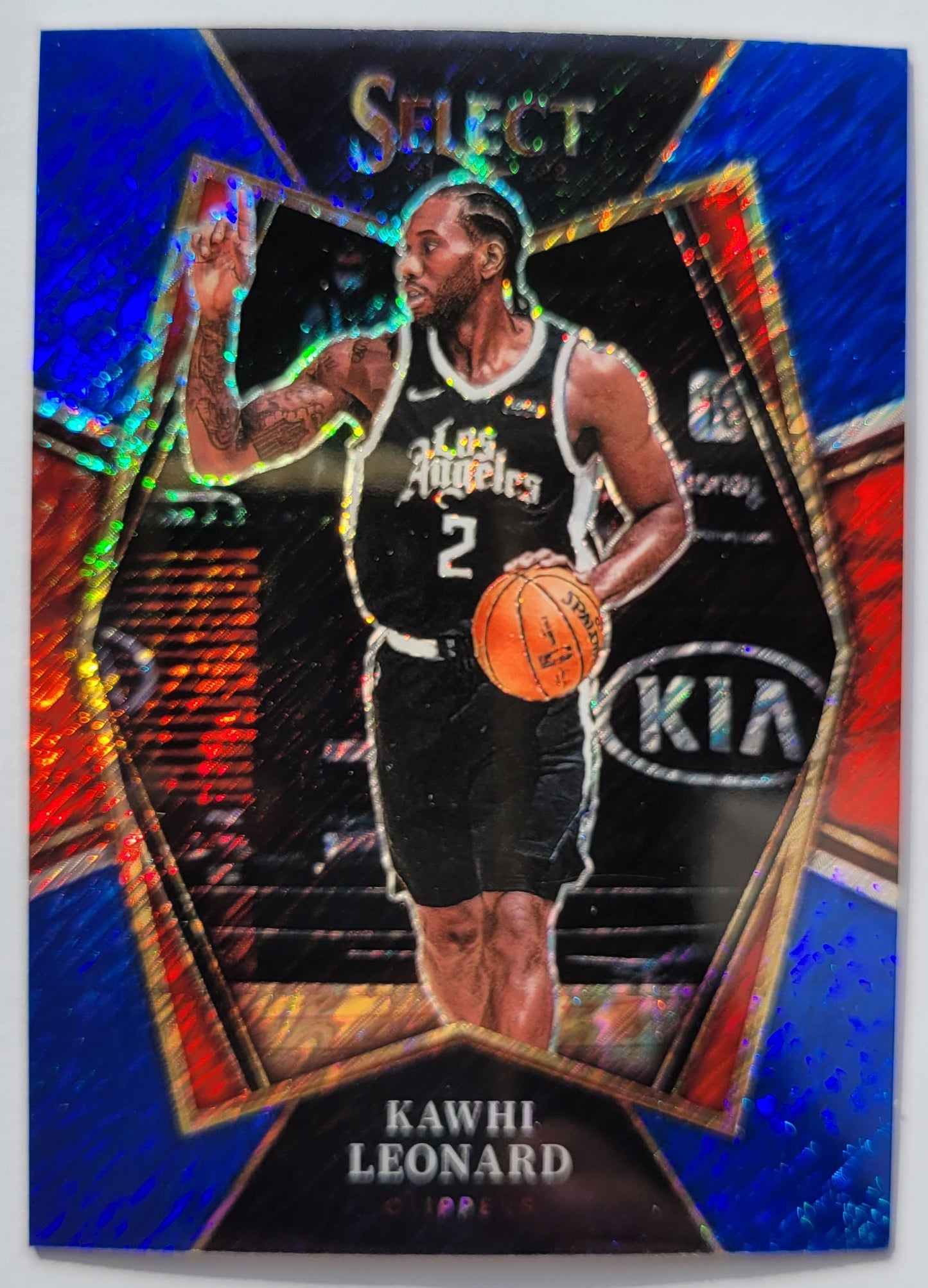 Kawhi Leonard - 2021-22 Select Prizms Blue Shimmer #193