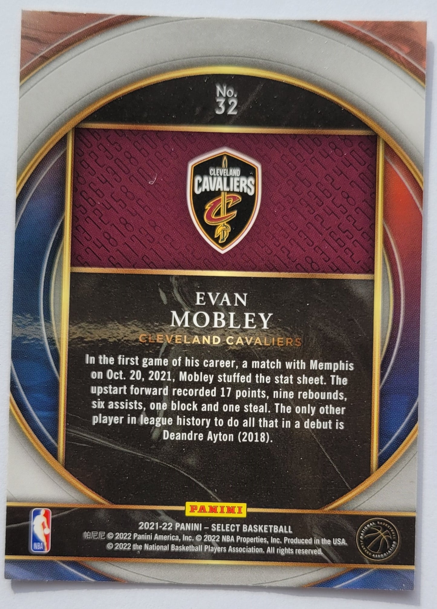 Evan Mobley - 2021-22 Select Numbers #32