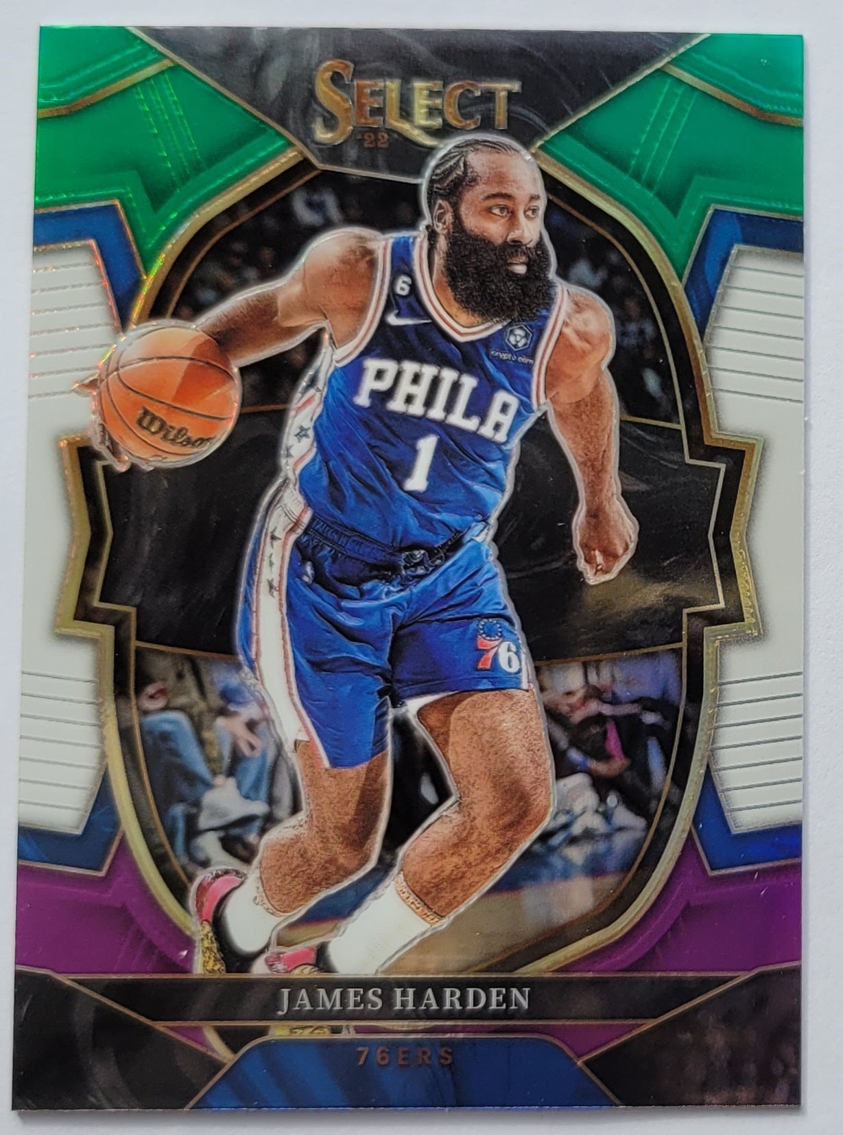James Harden - 2022-23 Select Prizms Green White Purple #25