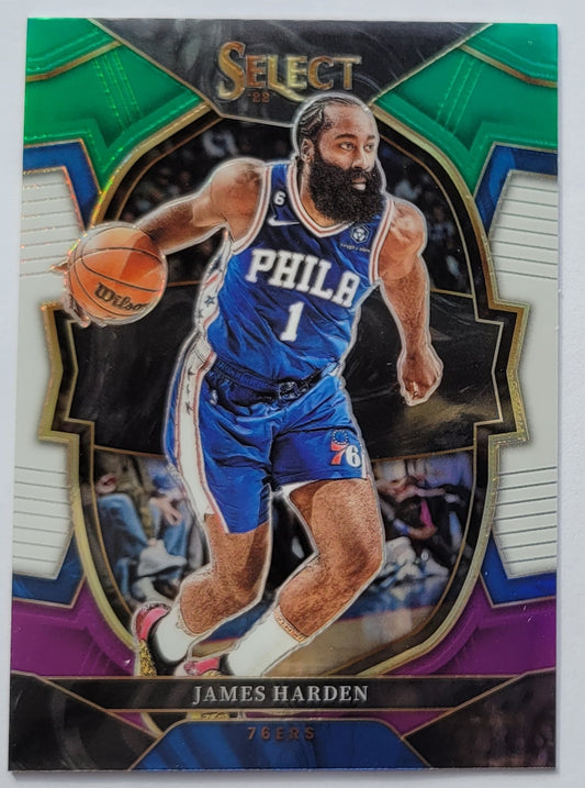 James Harden - 2022-23 Select Prizms Green White Purple #25