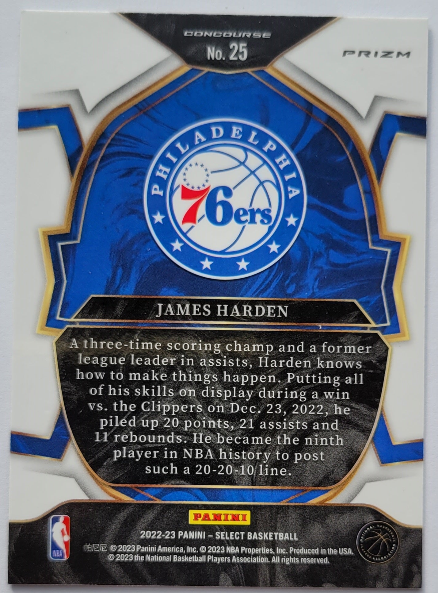 James Harden - 2022-23 Select Prizms Green White Purple #25