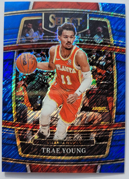 Trae Young - 2021-22 Select Prizms Blue Shimmer #26
