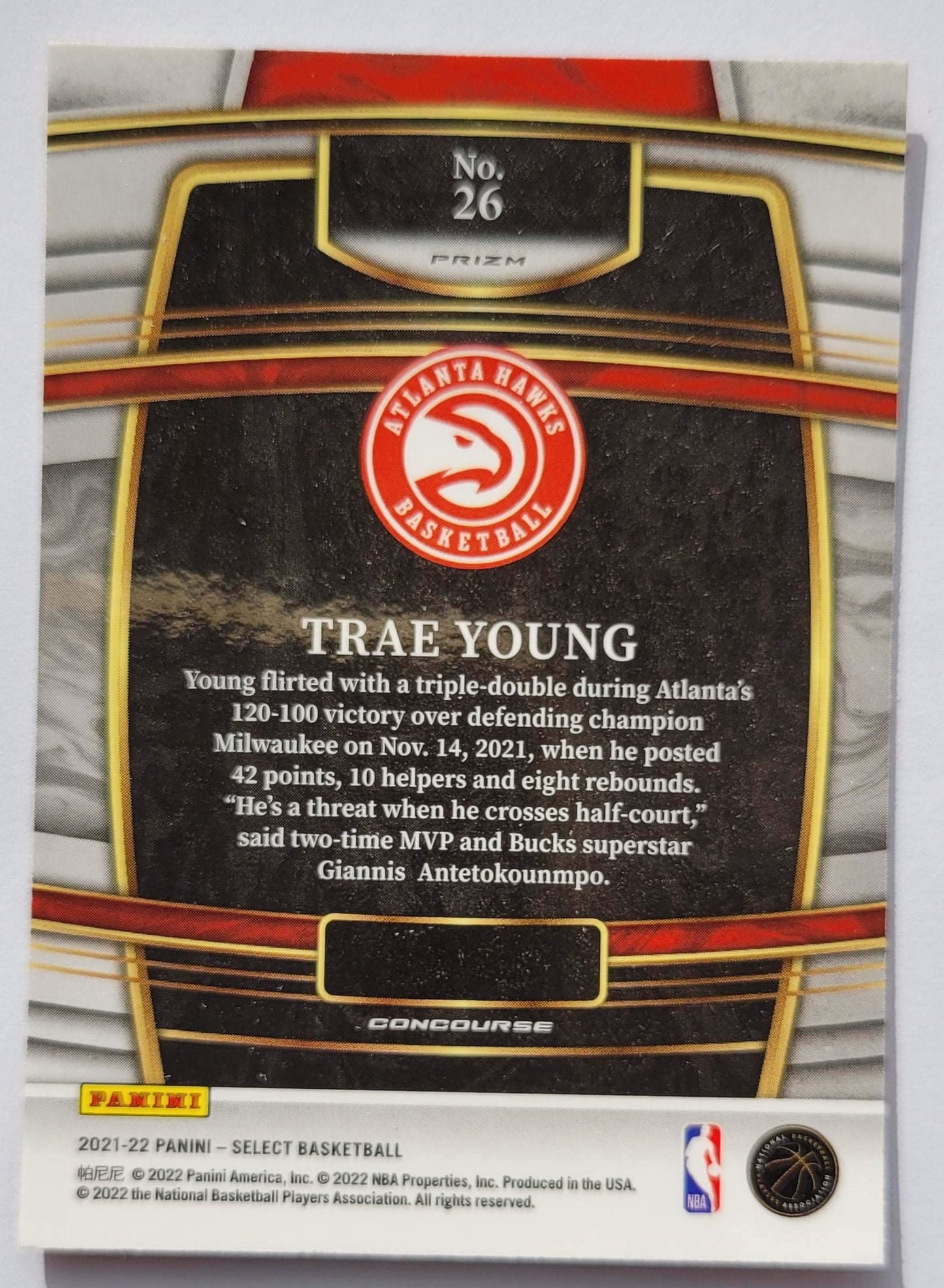 Trae Young - 2021-22 Select Prizms Orange Flash #26