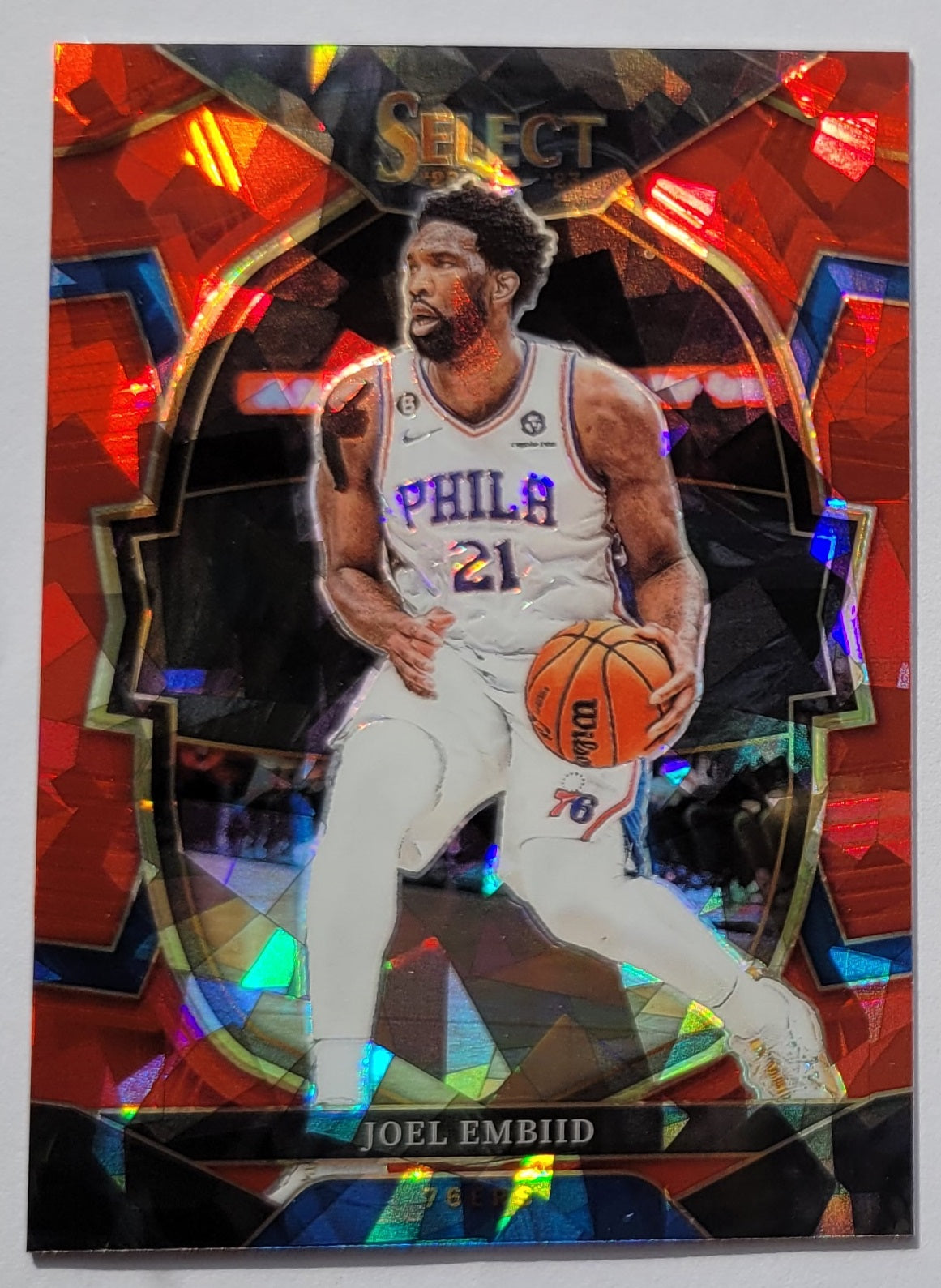Joel Embiid - 2022-23 Select Prizms Red Cracked Ice #47