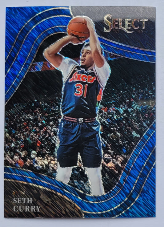 Seth Curry - 2021-22 Select Prizms Blue Shimmer #233