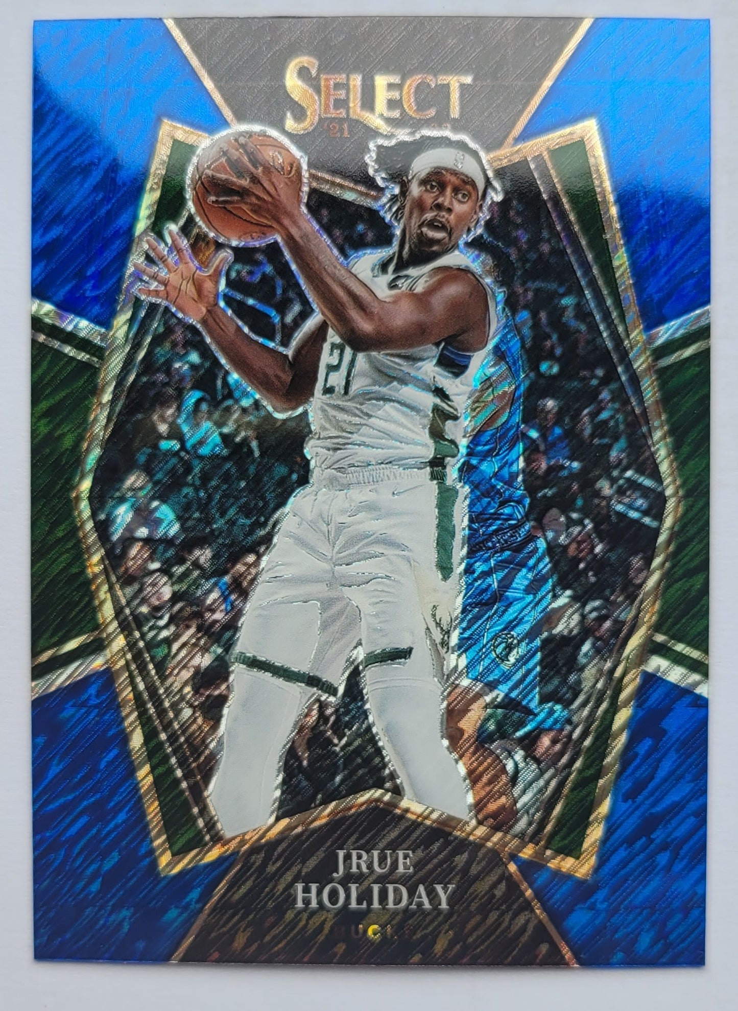 Jrue Holiday - 2021-22 Select Prizms Blue Shimmer #163