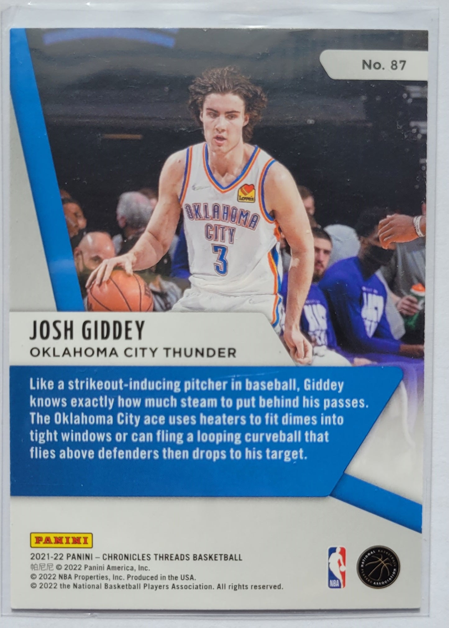 Josh Giddey - 2021-22 Panini Chronicles #87 Threads RC