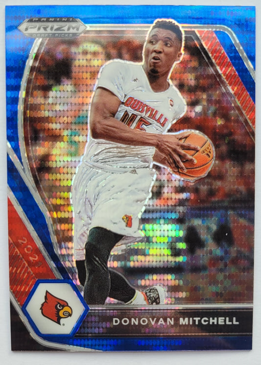 Donovan Mitchell - 2021-22 Panini Prizm Draft Picks Prizms Blue Pulsar #81