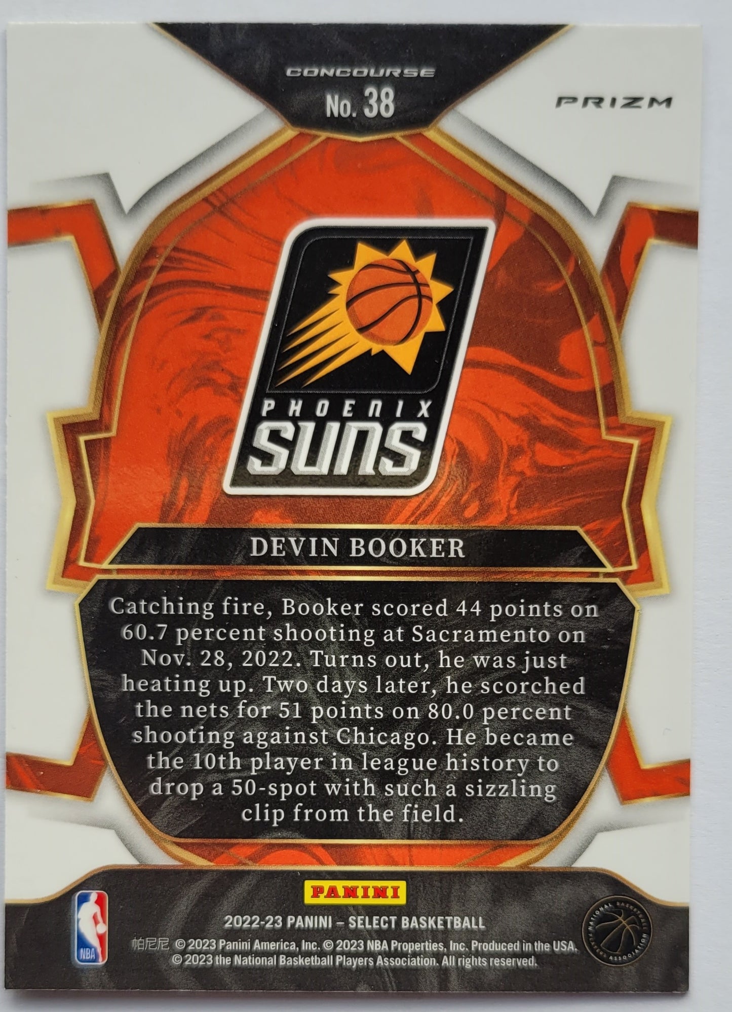 Devin Booker - 2022-23 Select Prizms Blue #38