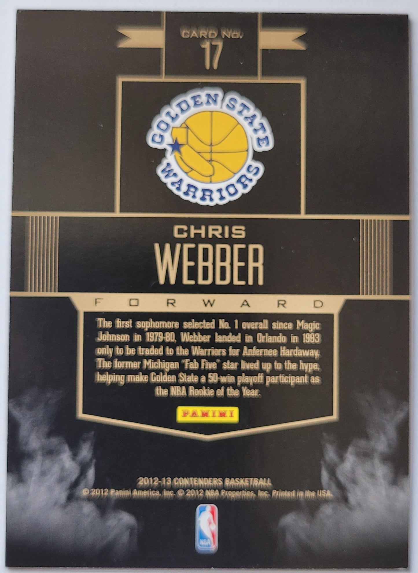 Chris Webber - 2012-13 Panini Contenders Rookie Remembrance #17