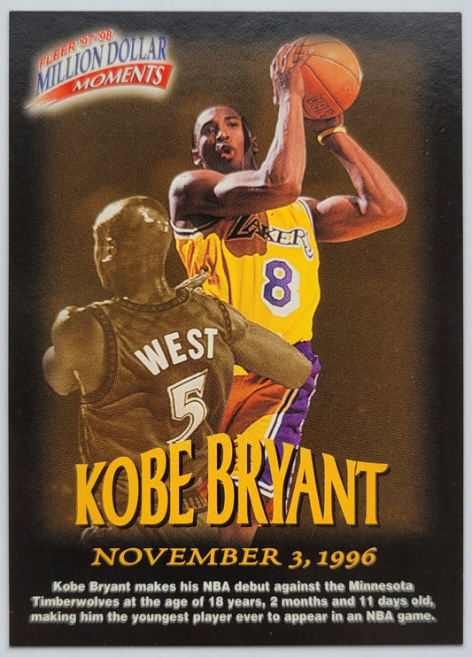 Kobe Bryant - 1997-98 Fleer Million Dollar Moments #31