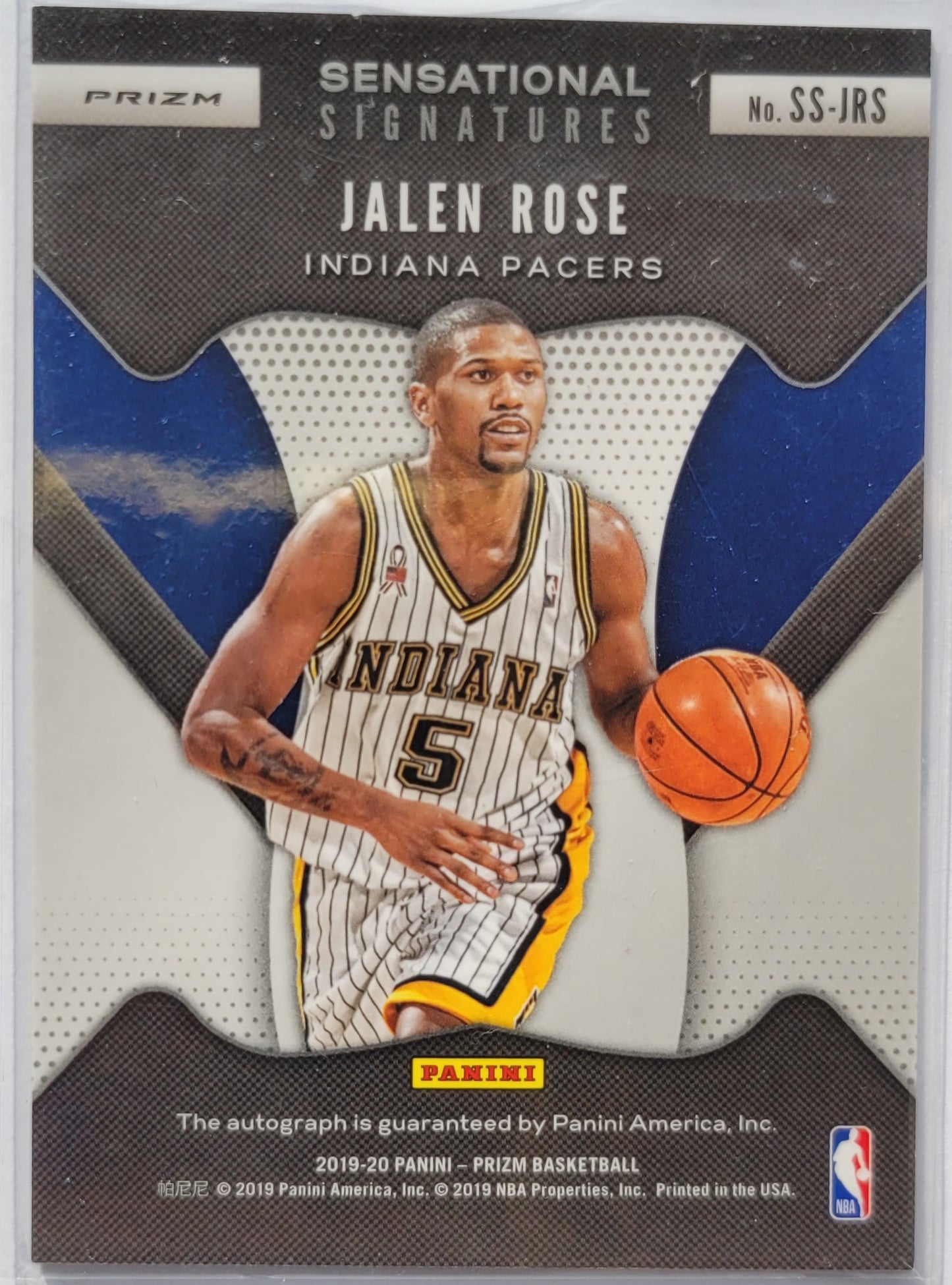 Jalen Rose - 2019-20 Panini Prizm Sensational Signatures Prizms Premium Blue Shimmer #SS-JRS