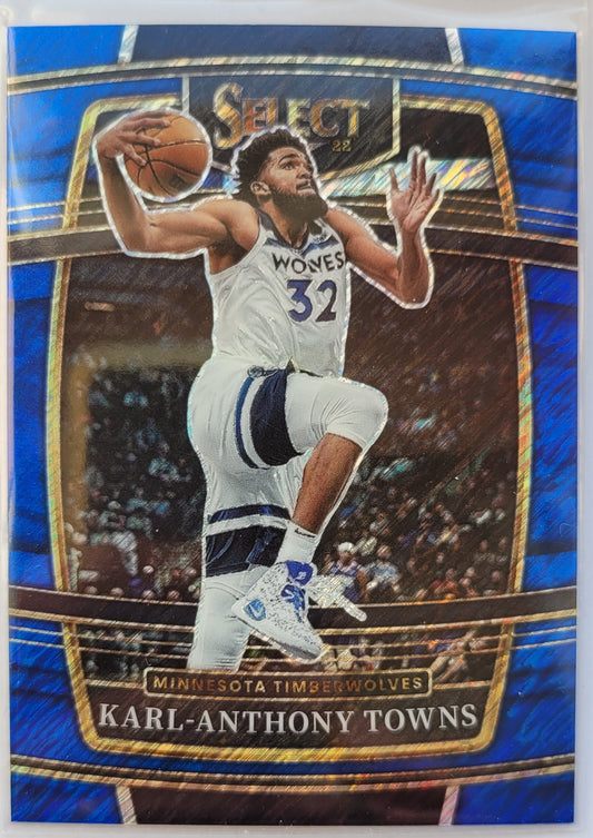 Karl-Anthony Towns - 2021-22 Select Prizms Blue Shimmer #10