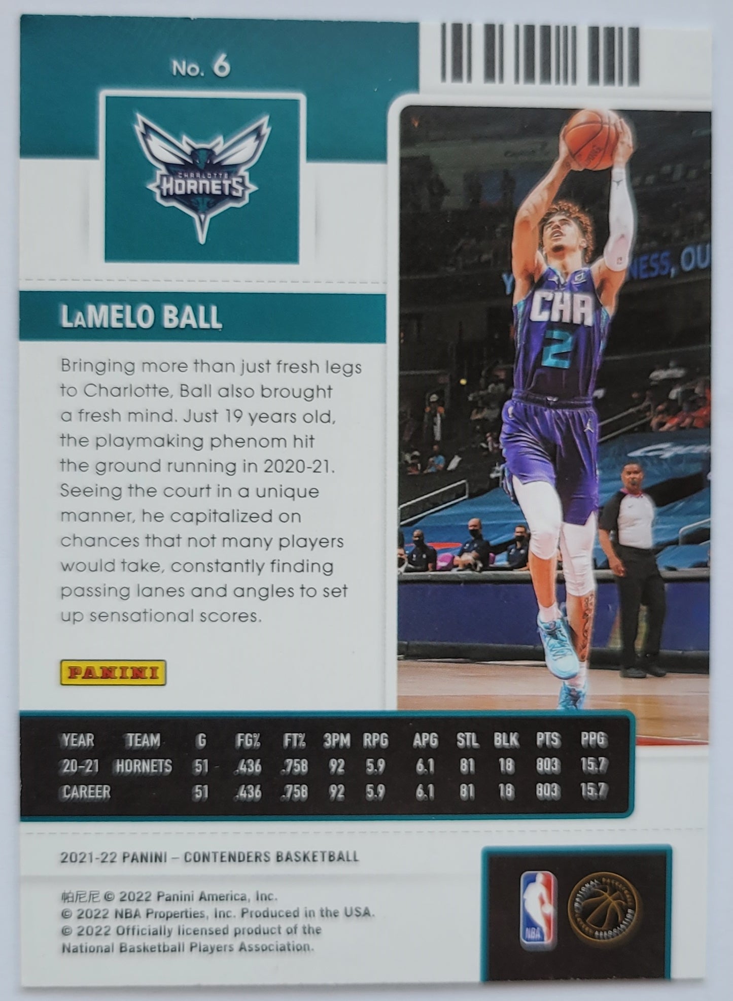 LaMelo Ball - 2021-22 Panini Contenders #6