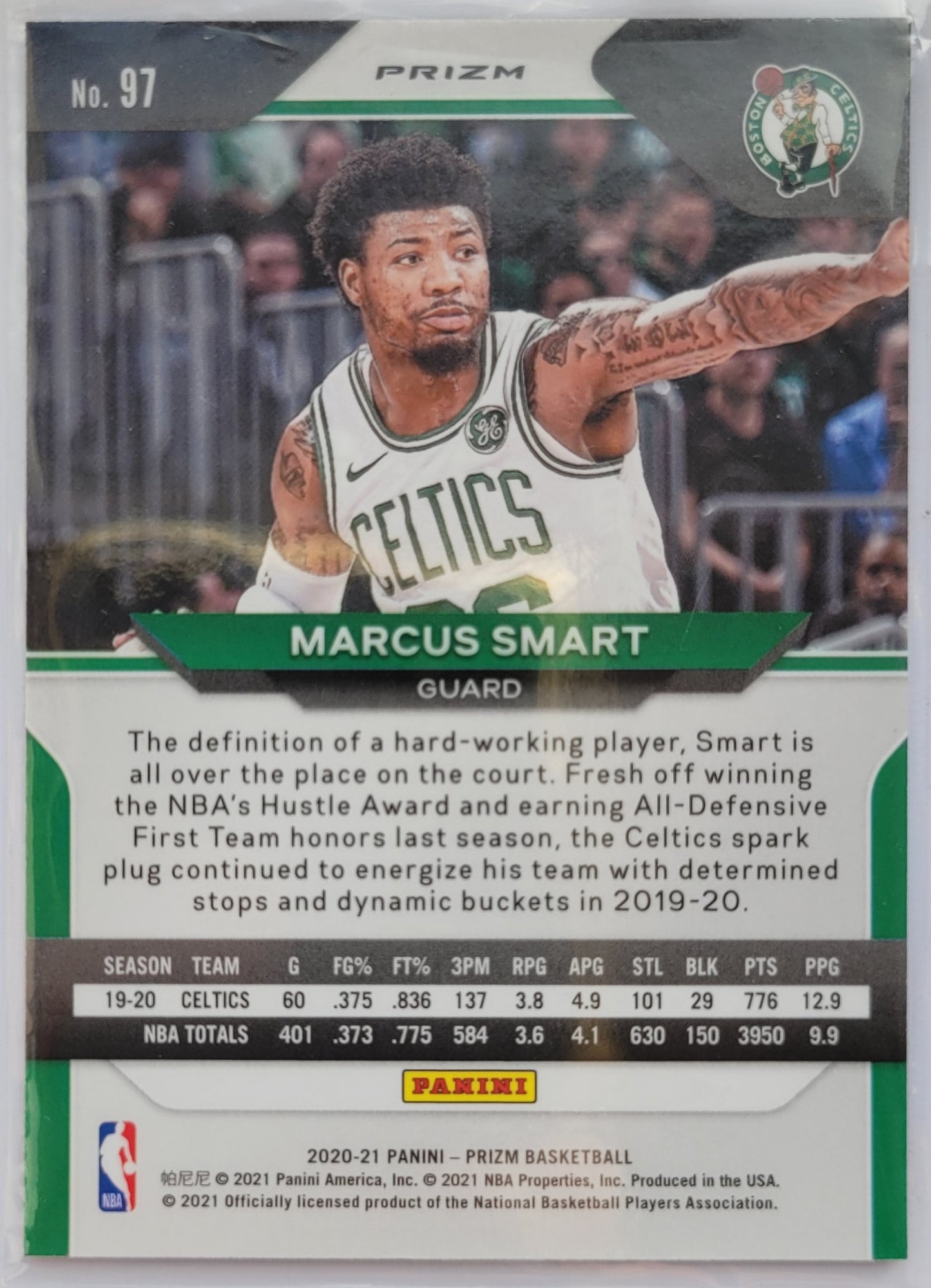 Marcus Smart - 2020-21 Panini Prizm Prizms Red White and Blue #97