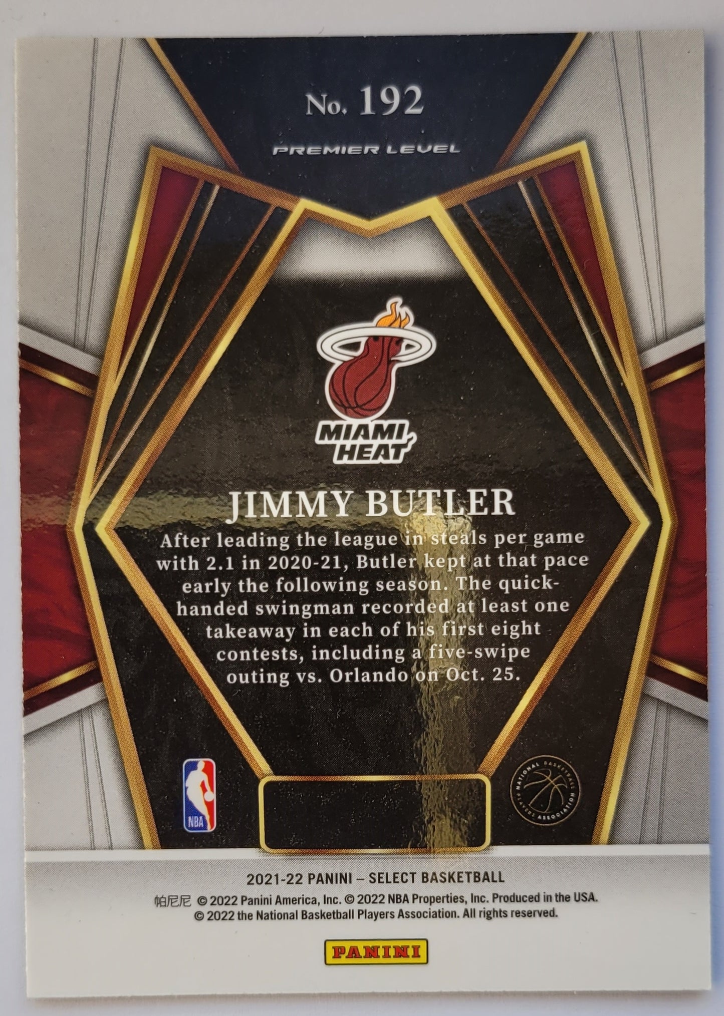 Jimmy Butler - 2021-22 Select Blue #192