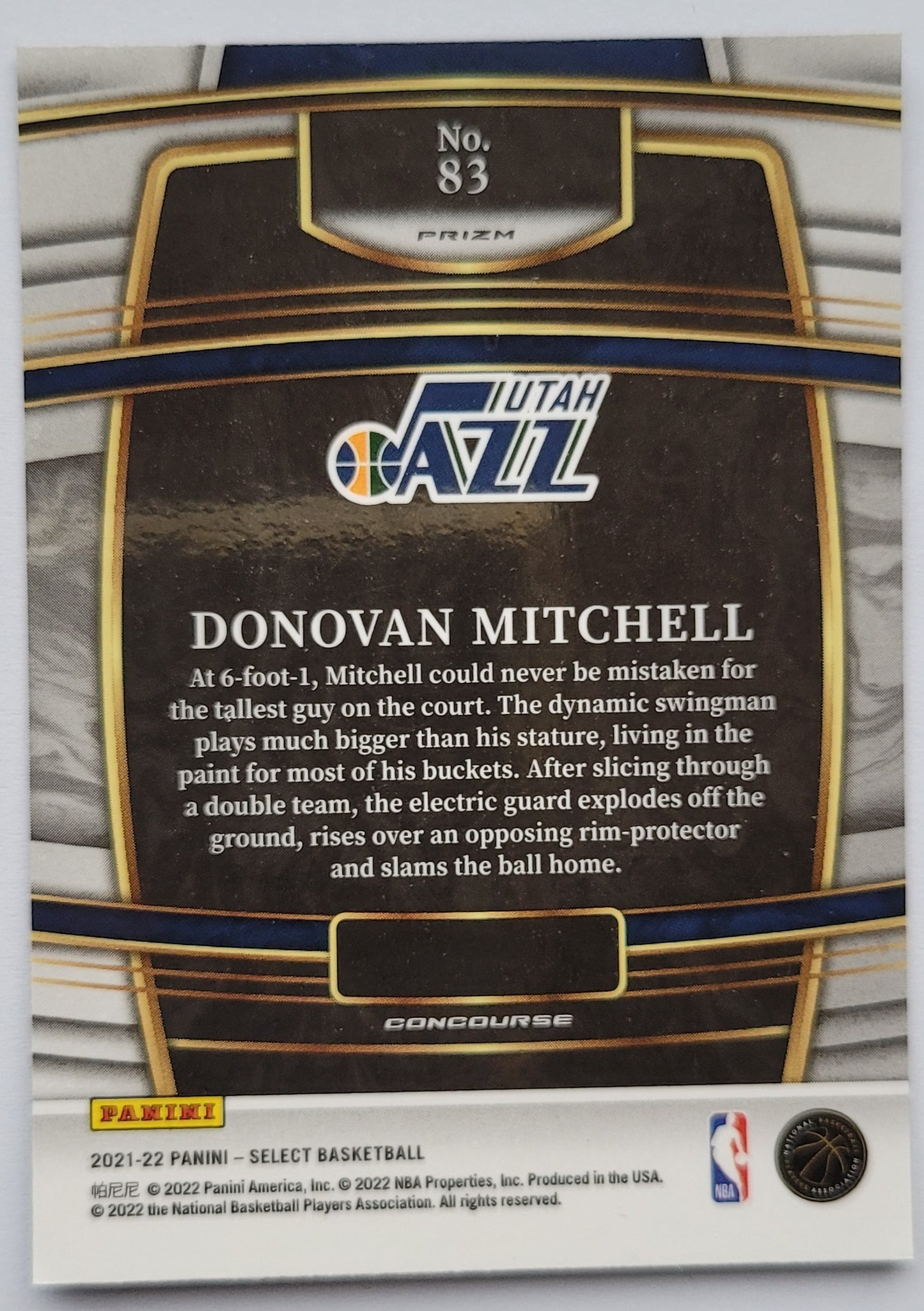 Donovan Mitchell - 2021-22 Select Prizms Blue #83