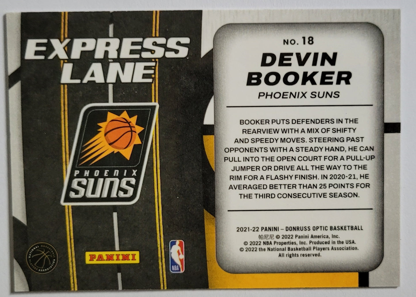 Devin Booker - 2021-22 Donruss Optic Express Lane #18