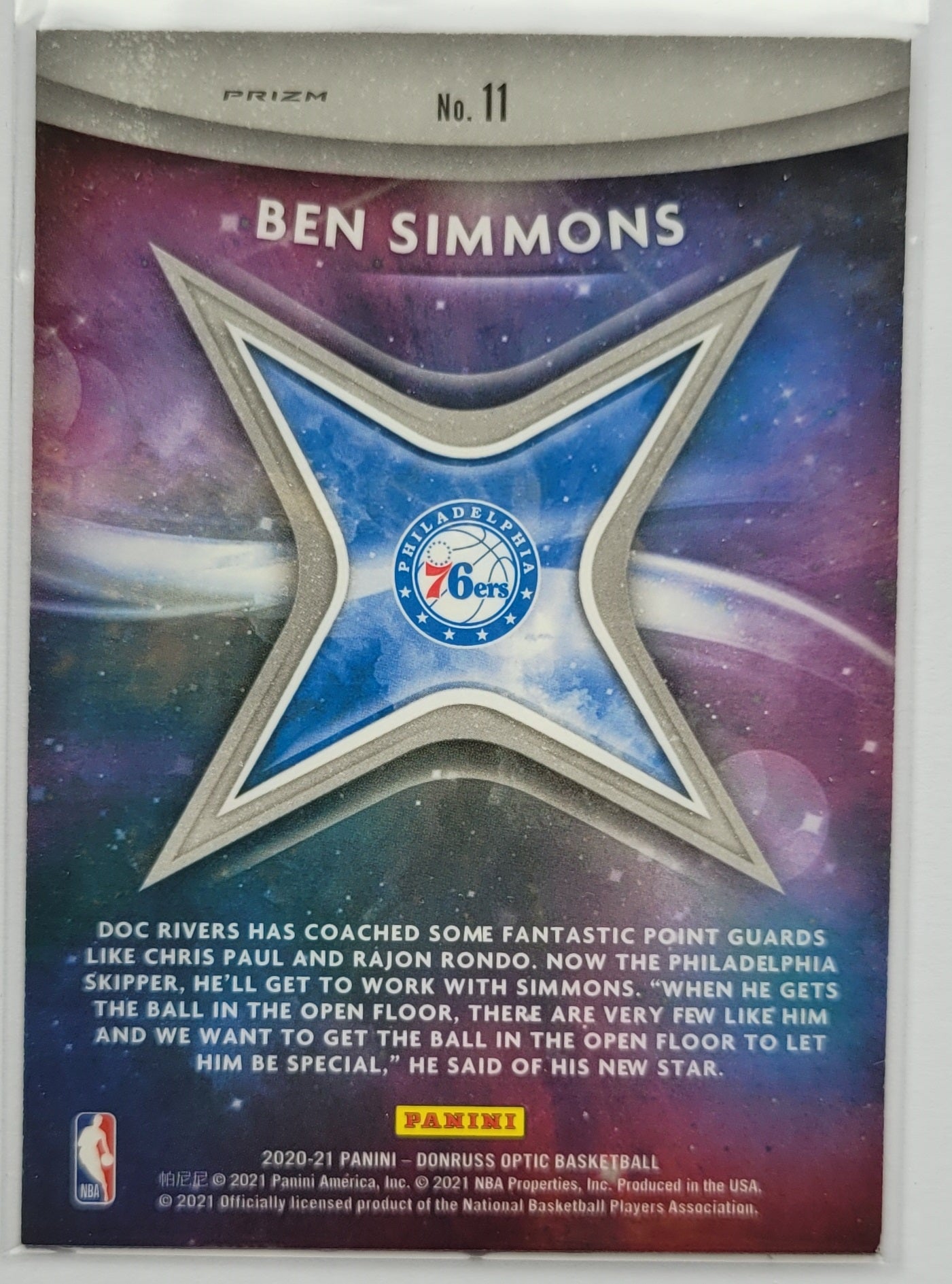 Ben Simmons - 2020-21 Donruss Optic Star Gazing Holo #11