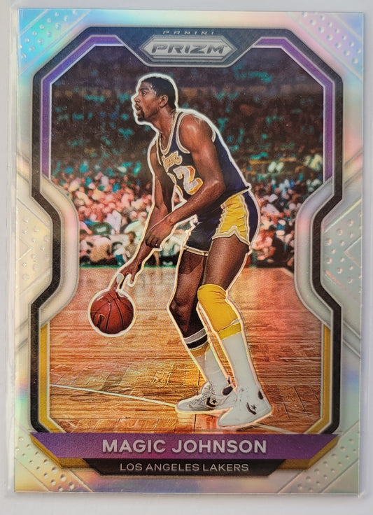 Magic Johnson - 2020-21 Panini Prizm Prizms Silver #219
