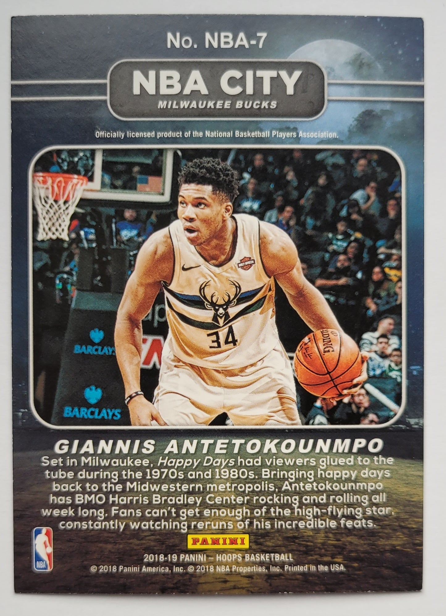 Giannis Antetokounmpo - 2018-19 Hoops NBA City #7