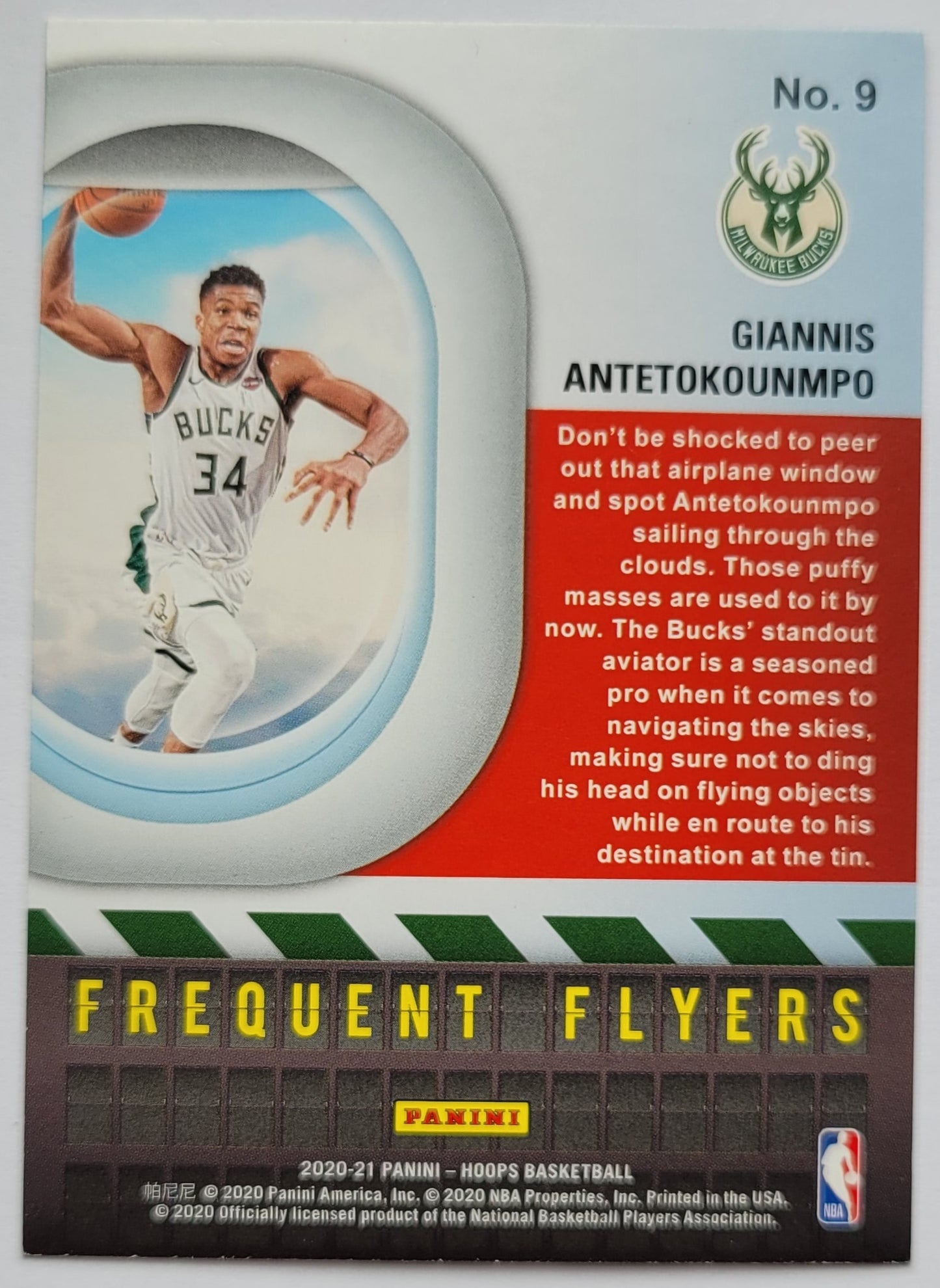 Giannis Antetokounmpo - 2020-21 Hoops Frequent Flyers #9