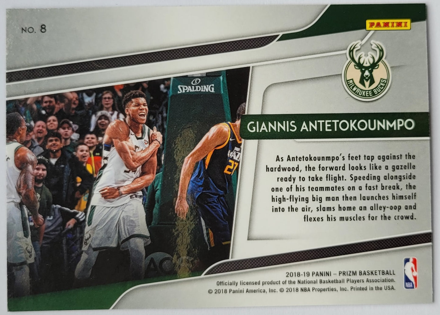 Giannis Antetokounmpo - 2018-19 Panini Prizm Get Hyped! #8