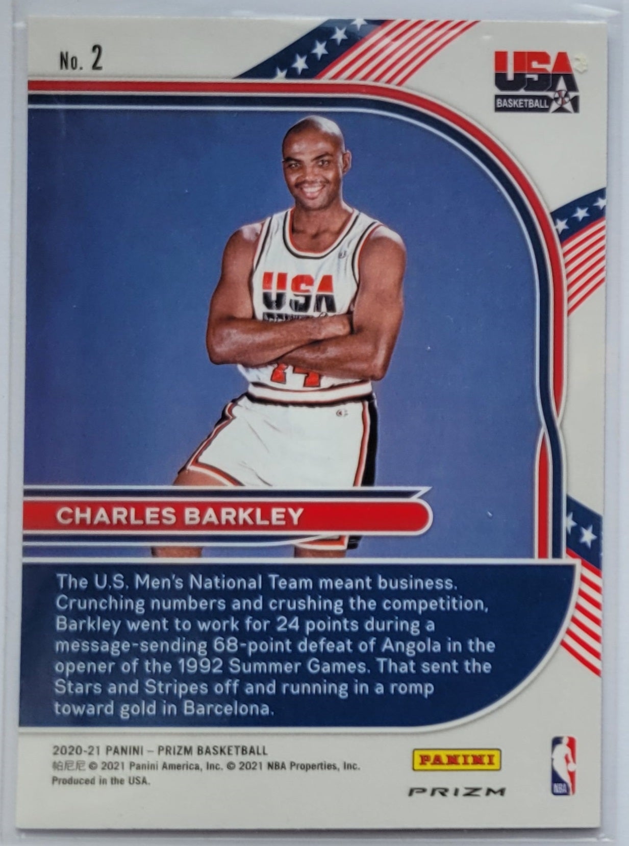 Charles Barkley - 2020-21 Panini Prizm USA Basketball Prizms Silver #2