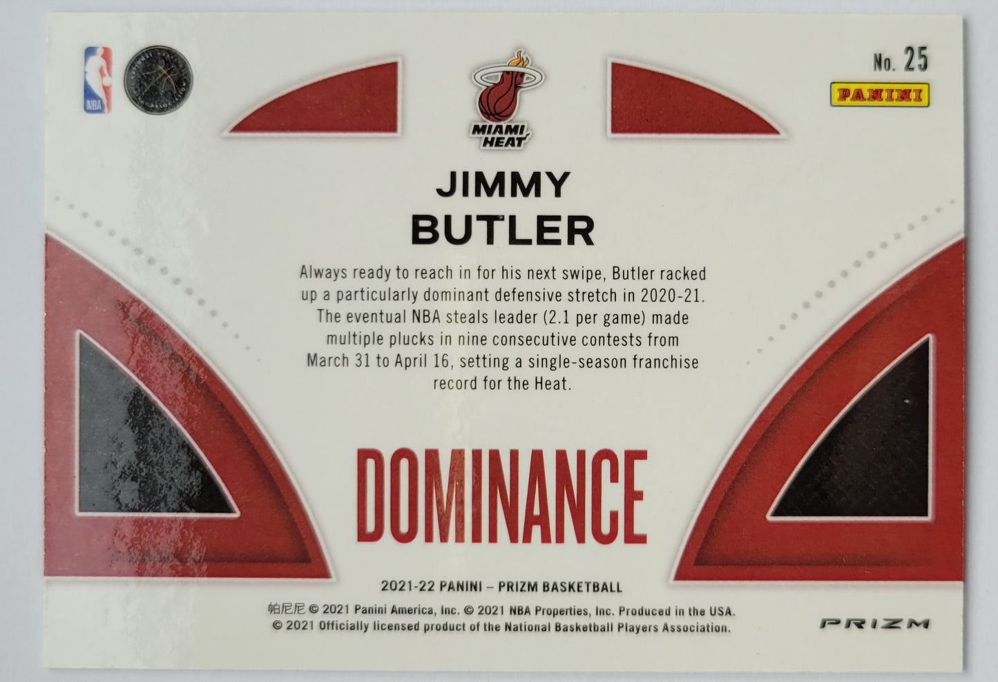 Jimmy Butler - 2021-22 Panini Prizm Dominance Prizms Green #25