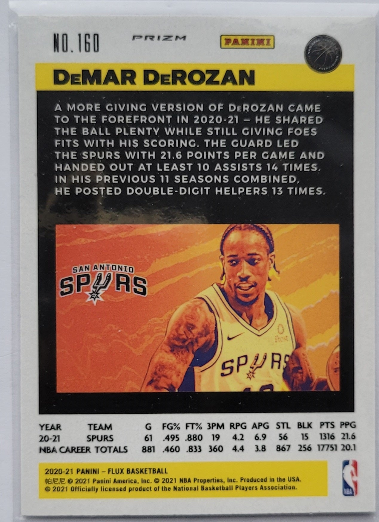 DeMar DeRozan - 2020-21 Panini Flux Factory Pulsar #160