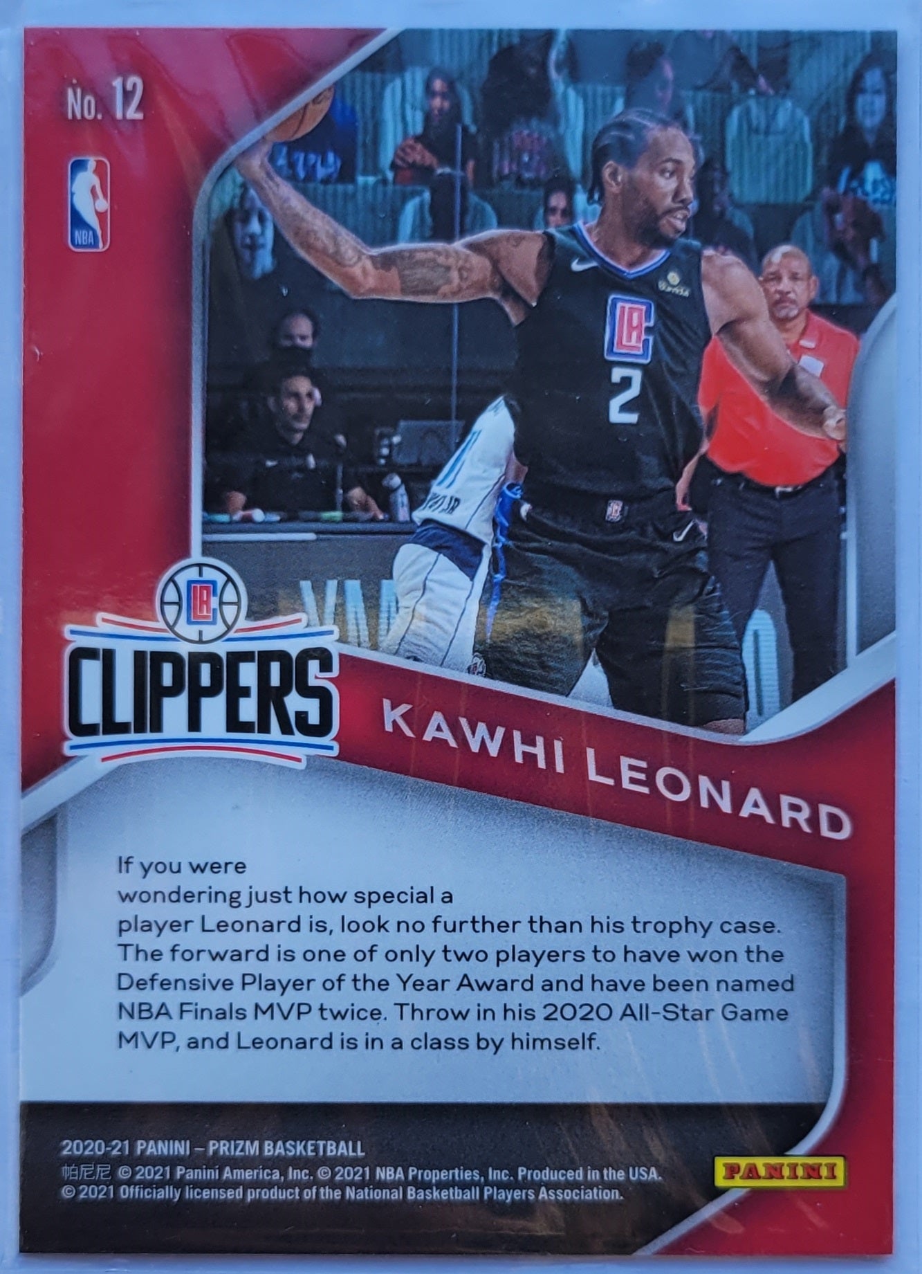 Kawhi Leonard - 2020-21 Panini Prizm Dominance #12