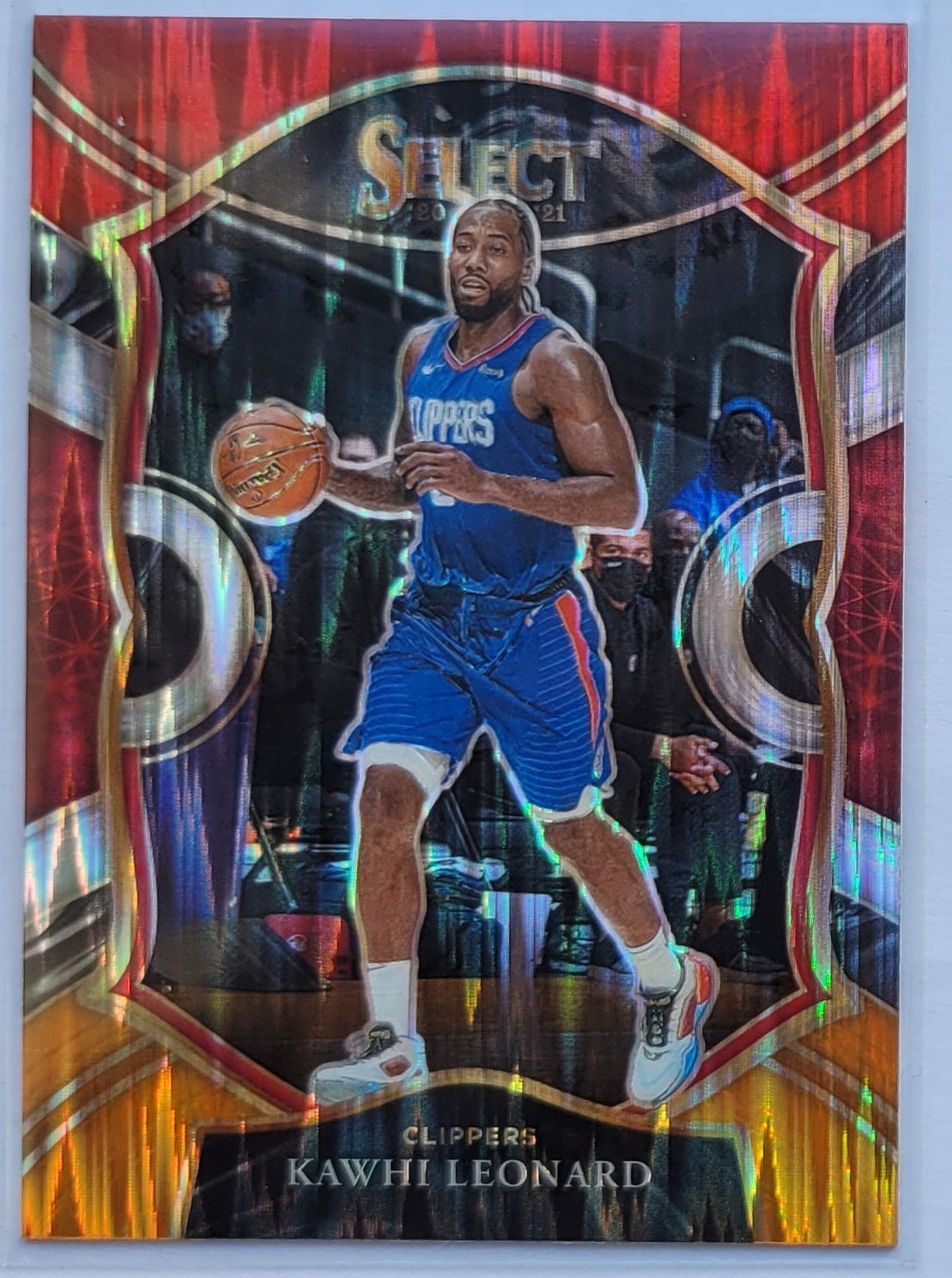 Kawhi Leonard - 2020-21 Select Prizms Red White Orange Flash #37