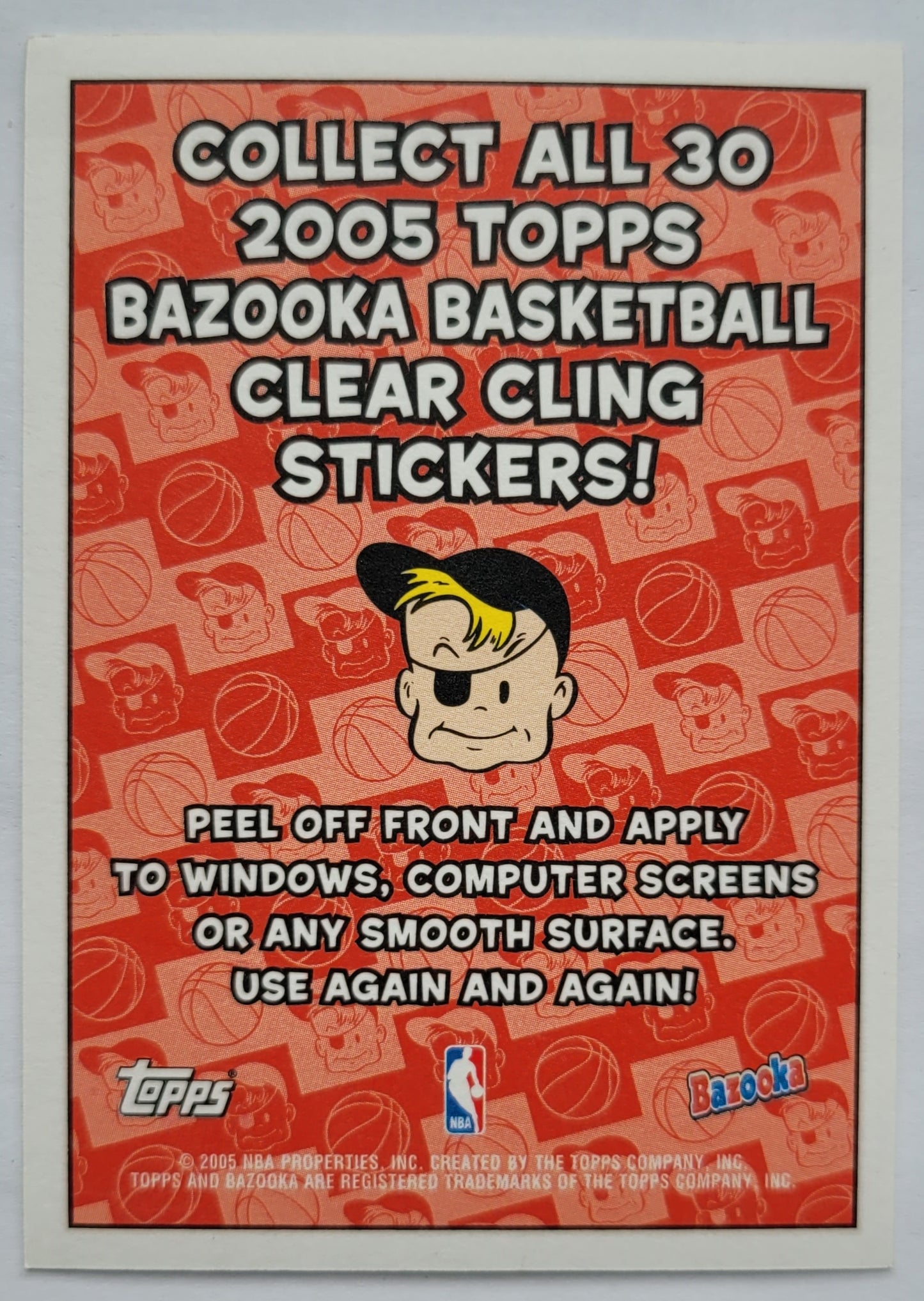 2005-06 Bazooka Window Clings #22 Philadelphia 76ers