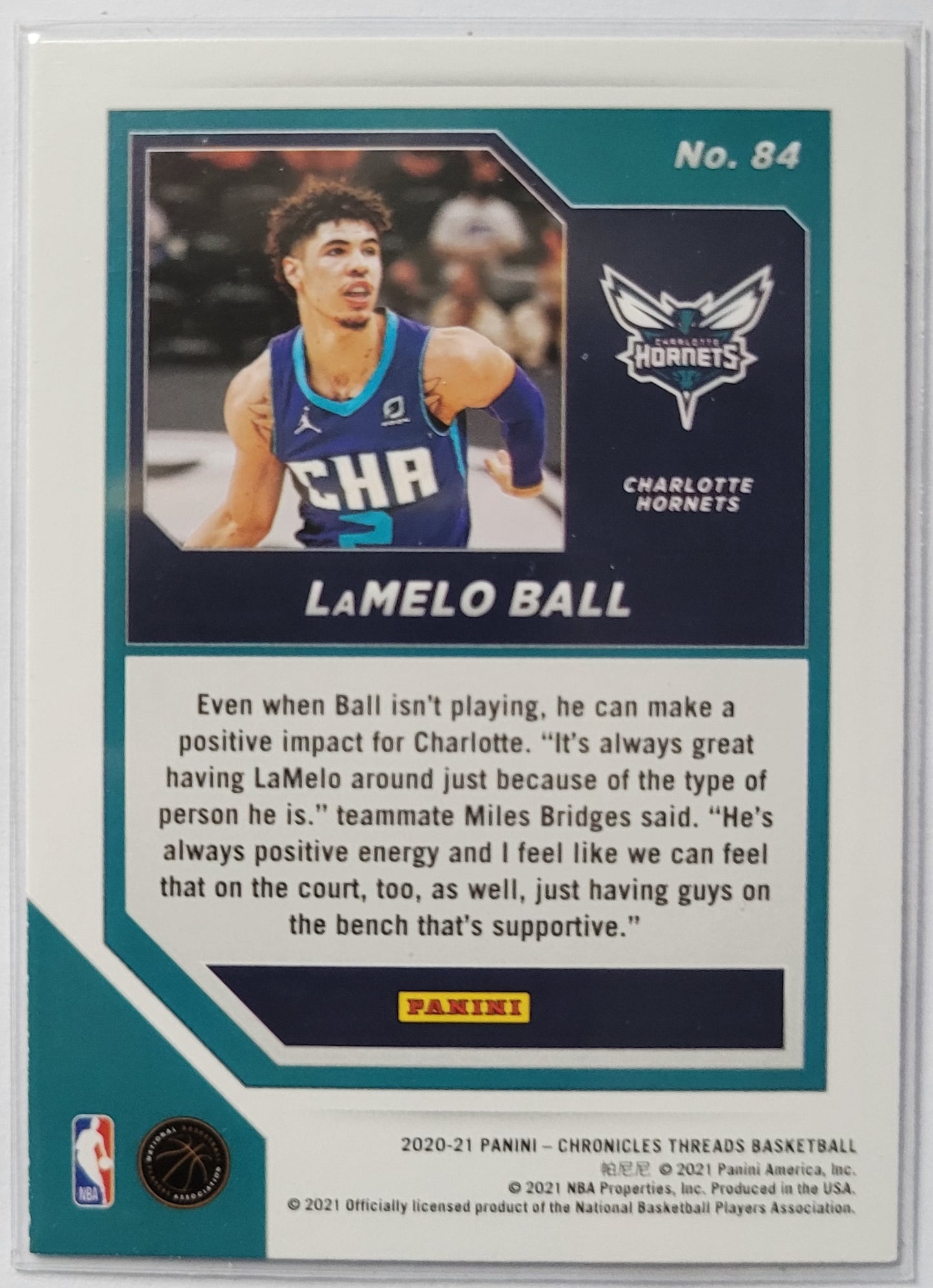 LaMelo Ball - 2020-21 Panini Chronicles #84 Threads RC