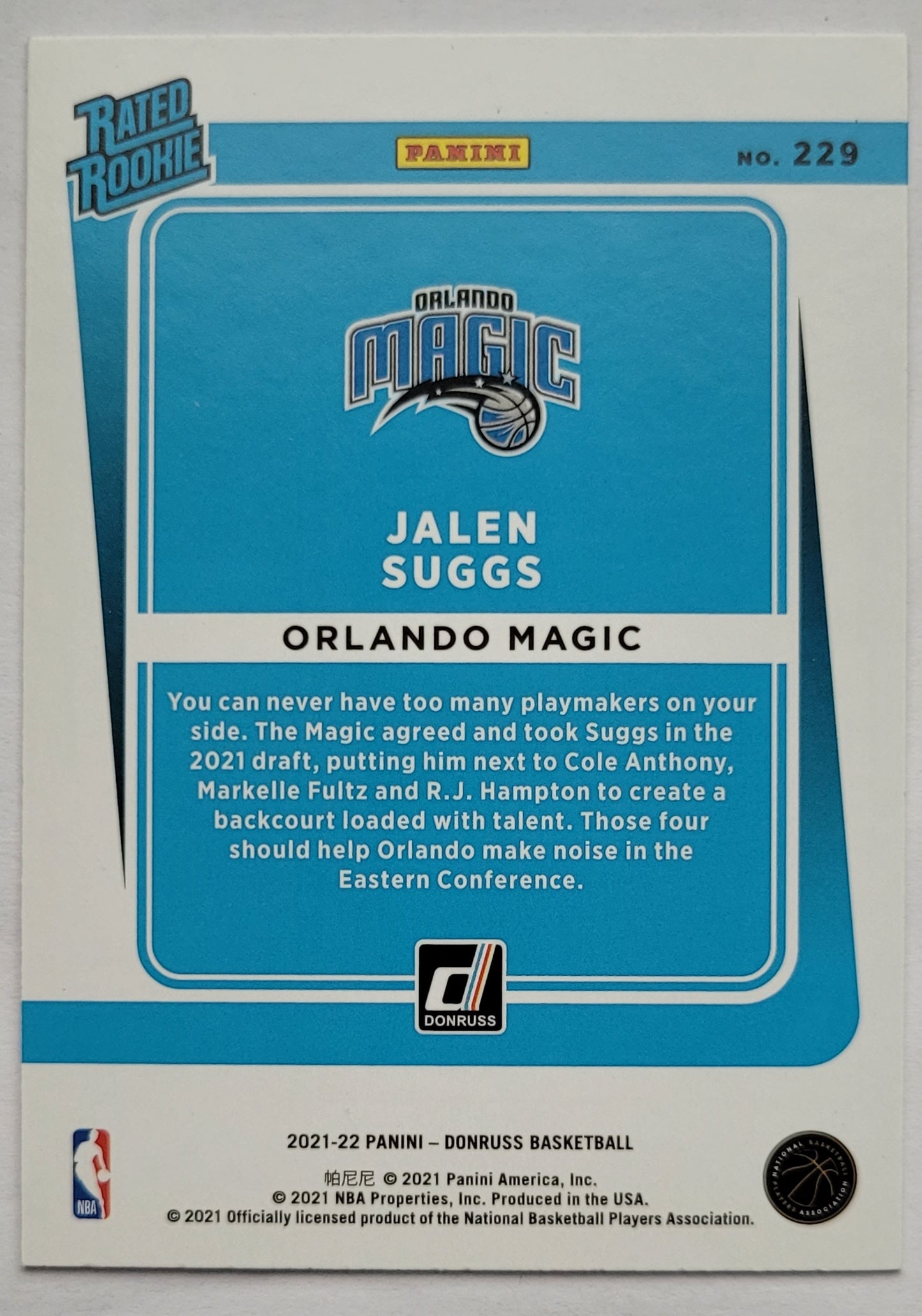 Jalen Suggs - 2021-22 Donruss Holo Orange Laser #229 RR RC