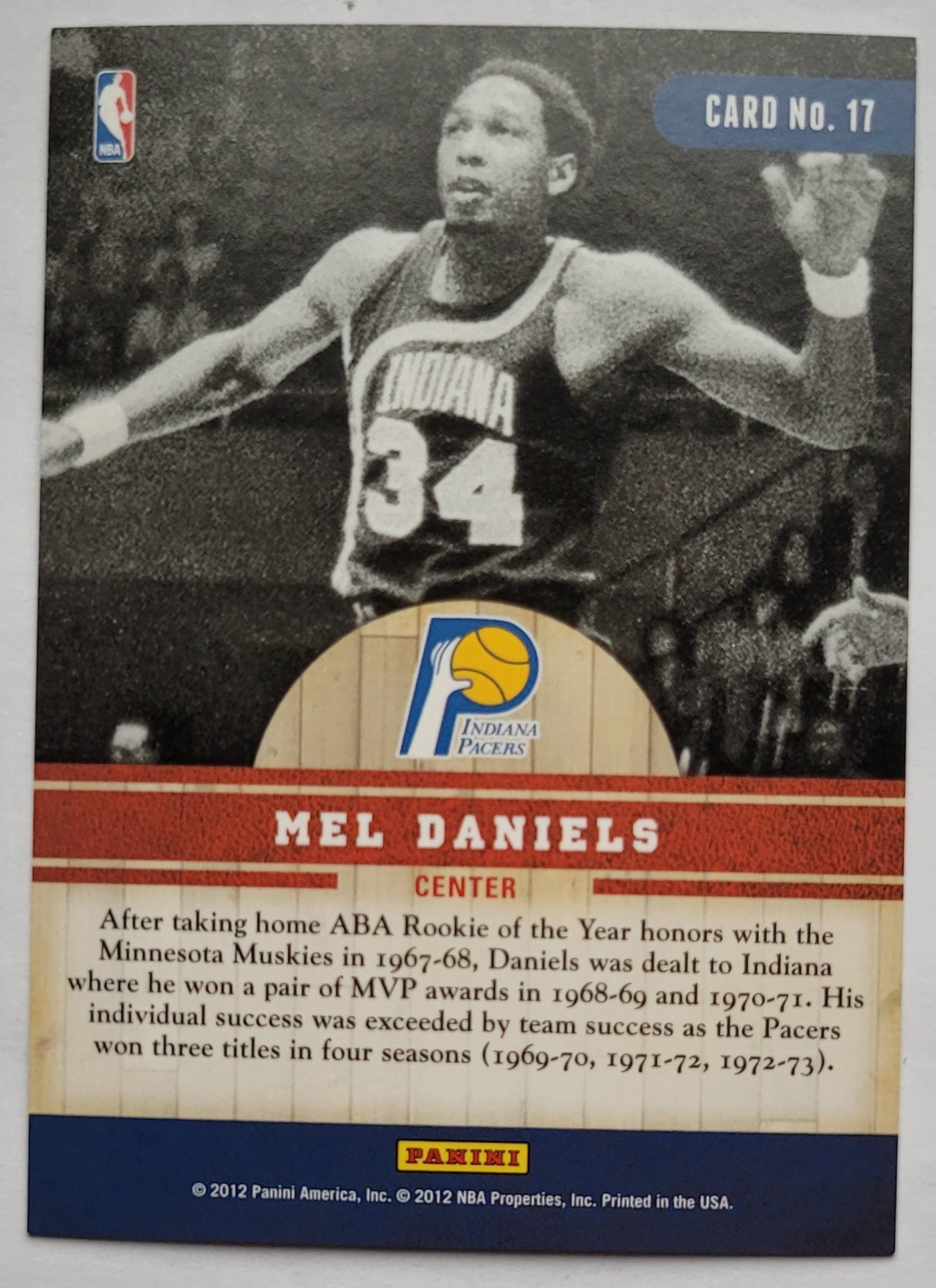 Mel Daniels - 2011-12 Panini Past and Present Changing Times #17