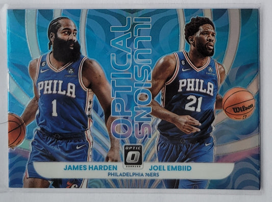 James Harden / Joel Embiid - 2022-23 Donruss Optic Optical Illusions Holo #1