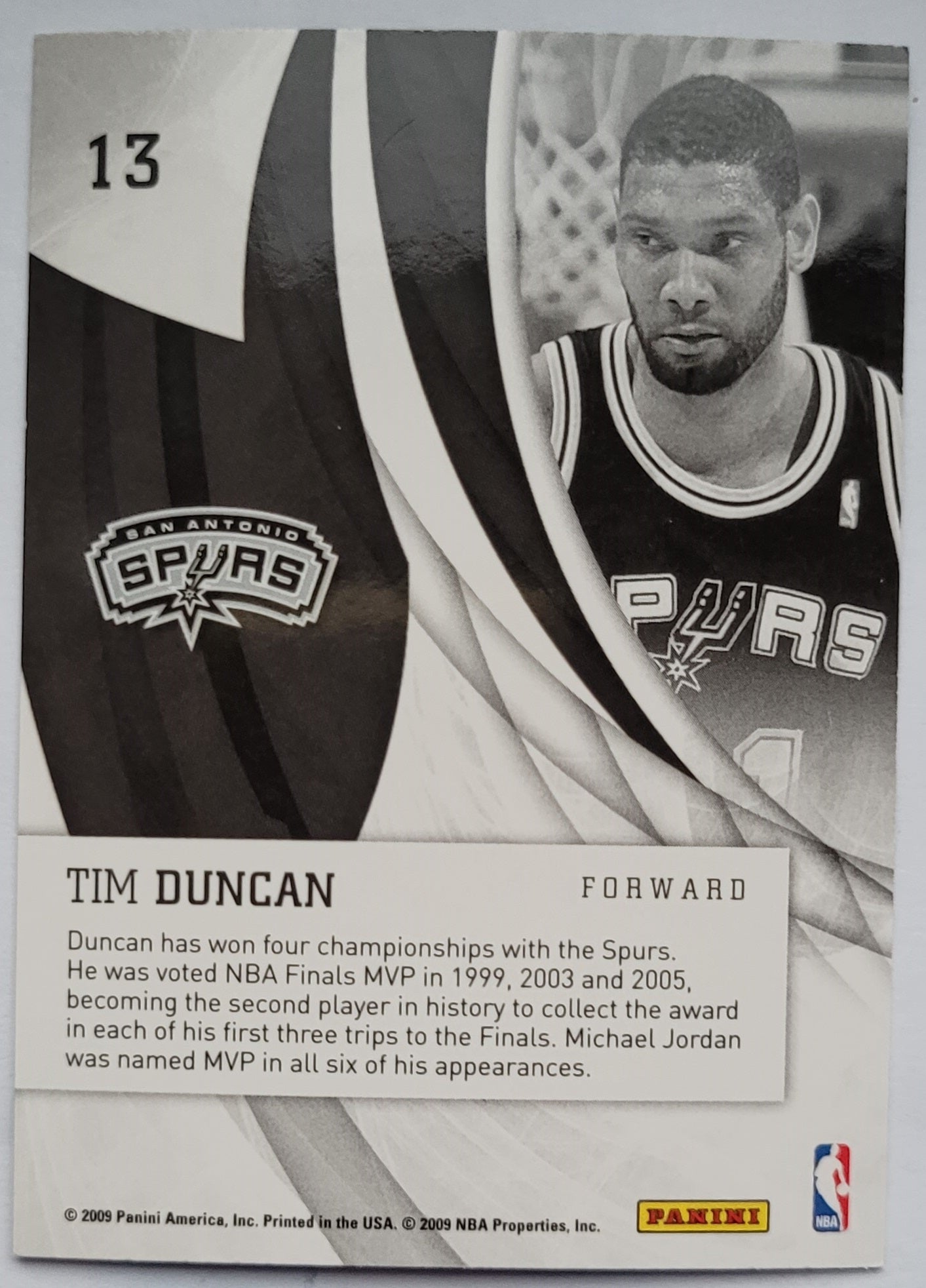 Tim Duncan - 2009-10 Donruss Elite In the Zone #13