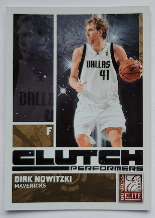 Dirk Nowitzki - 2009-10 Donruss Elite Clutch Performers Gold #19 - 098/100