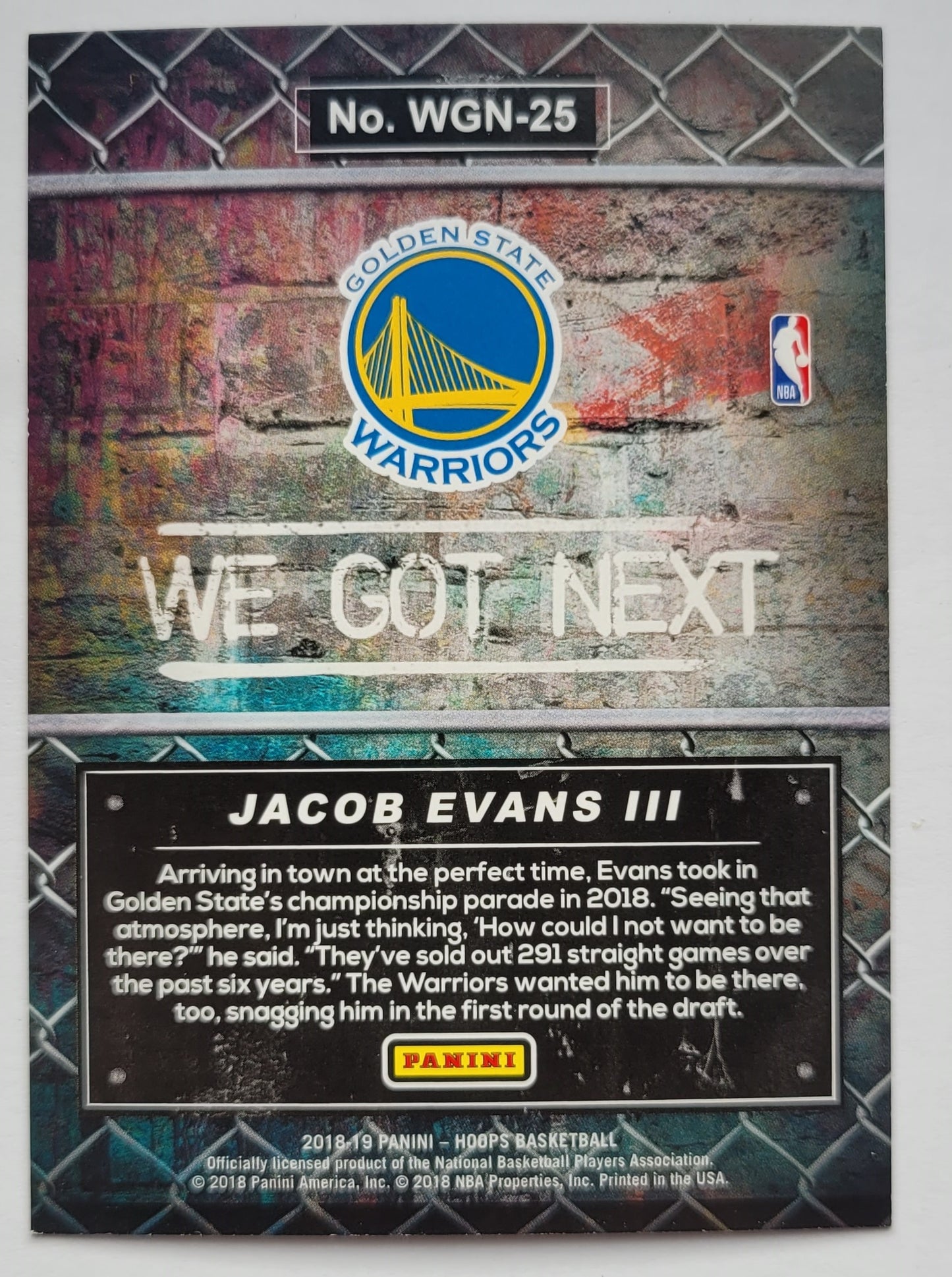 Jacob Evans III - 2018-19 Hoops We Got Next #25