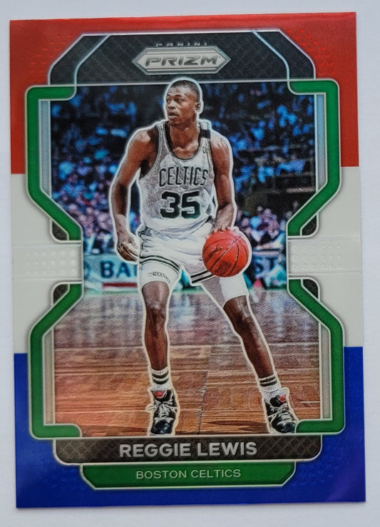 Reggie Lewis - 2021-22 Panini Prizm Prizms Red White and Blue #279