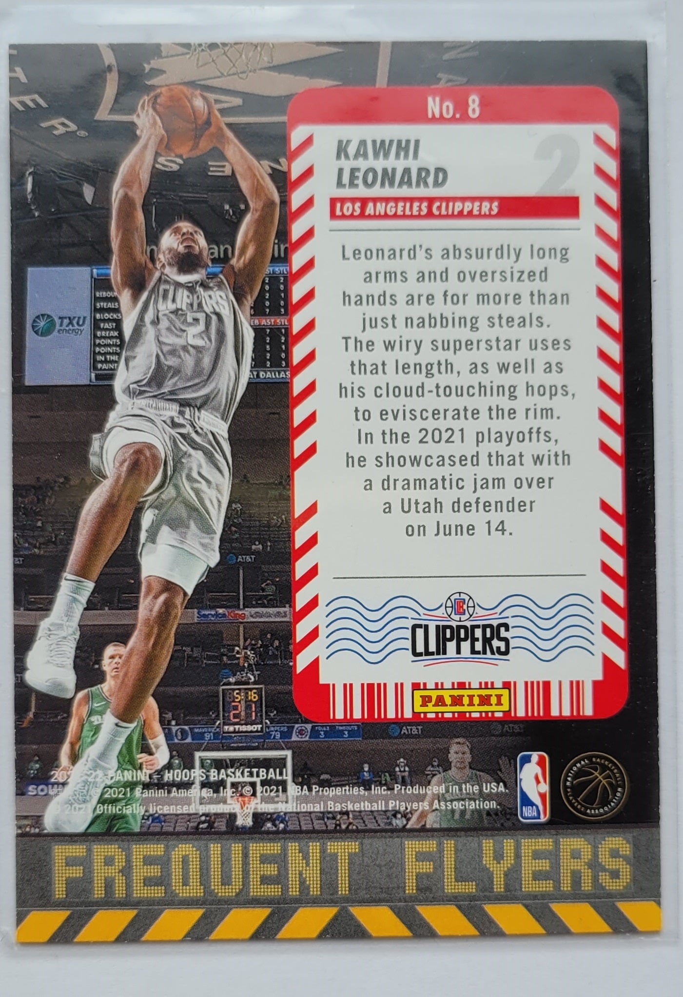 Kawhi Leonard - 2021-22 Hoops Frequent Flyers Winter #8