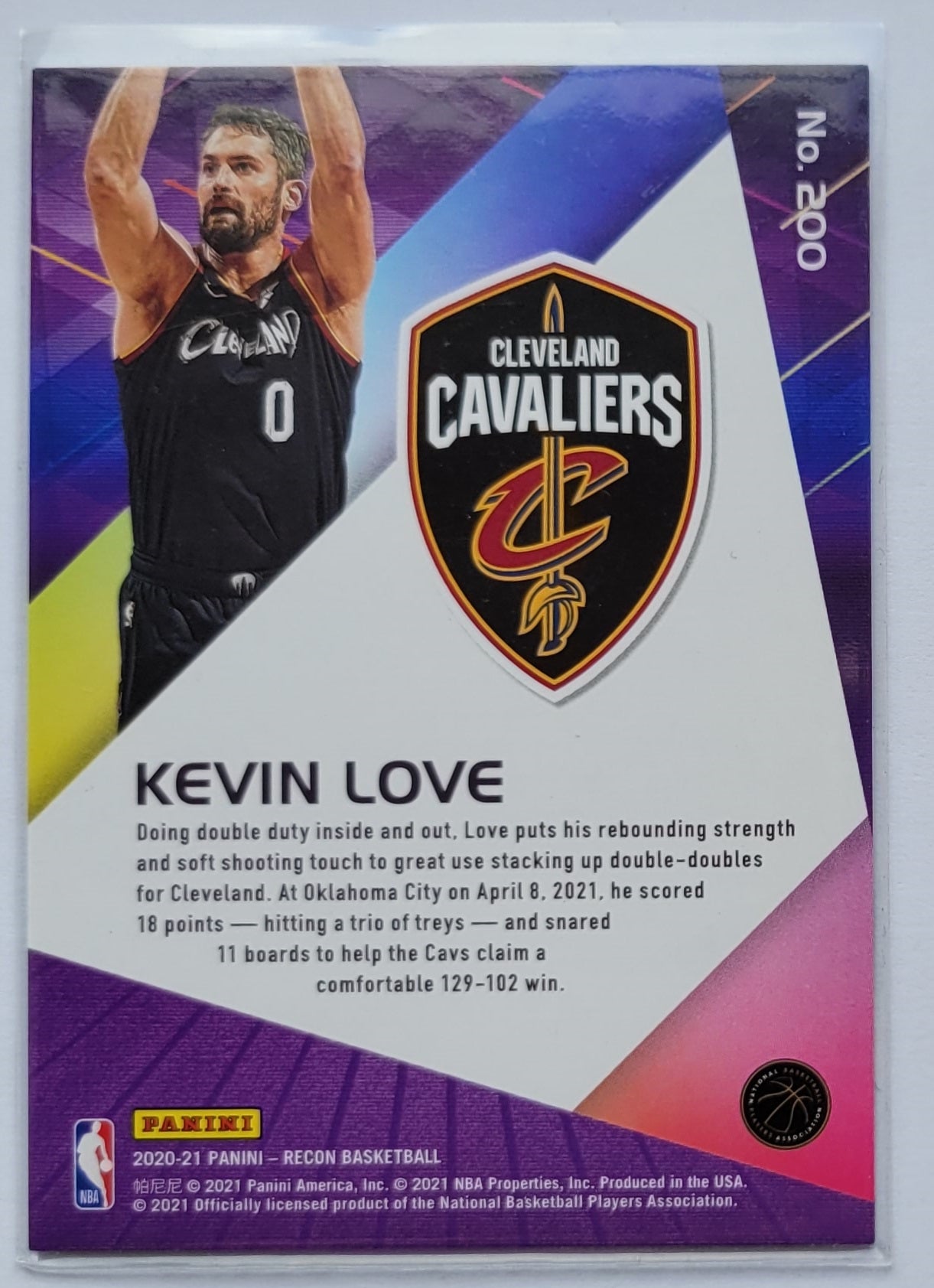 Kevin Love - 2020-21 Panini Recon Holo Red #200 - 004/199