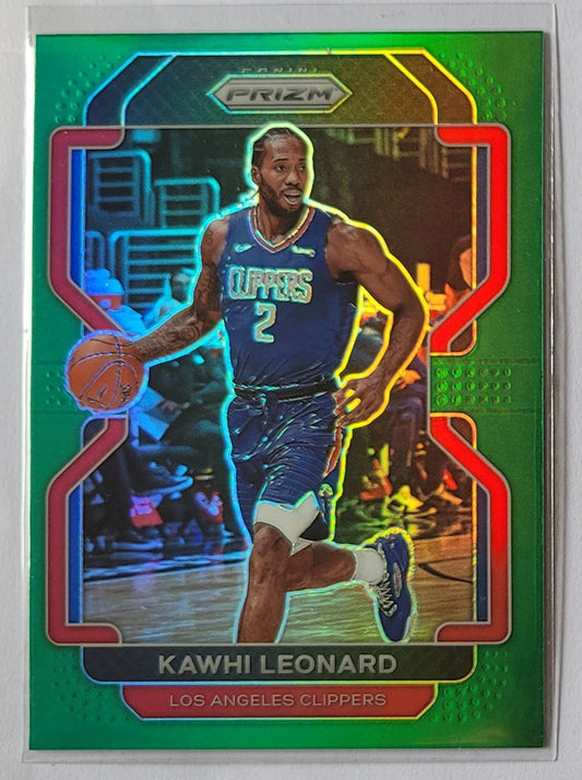 Kawhi Leonard - 2021-22 Panini Prizm Prizms Green #71