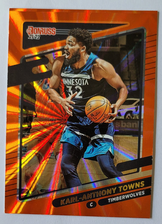 Karl-Anthony Towns - 2021-22 Donruss Holo Orange Laser #75