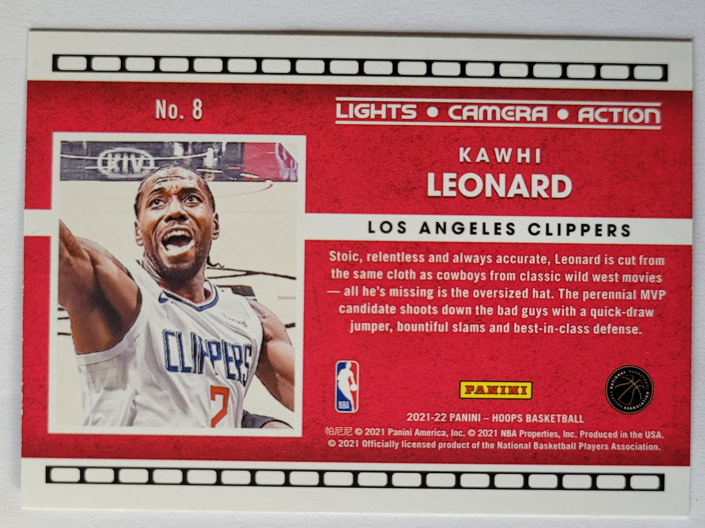 Kawhi Leonard - 2021-22 Hoops Lights Camera Action #8