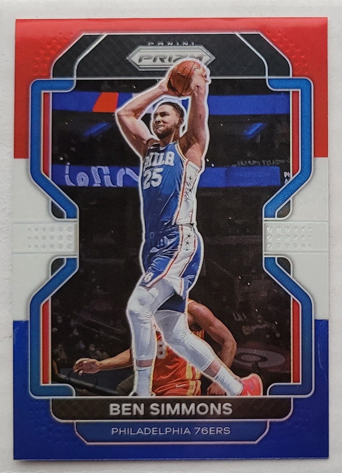 Ben Simmons - 2021-22 Panini Prizm Prizms Red White and Blue #199